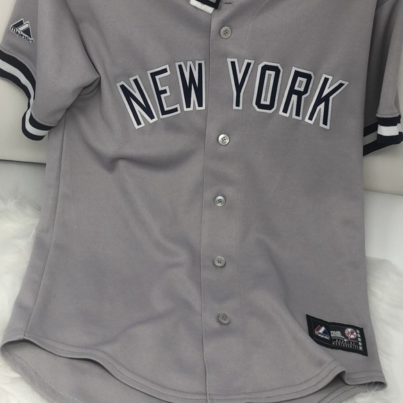 majestic MLB New York Yankees Curtis Granderson #14 jersey Kid Large made in USA - Picture 3 of 10